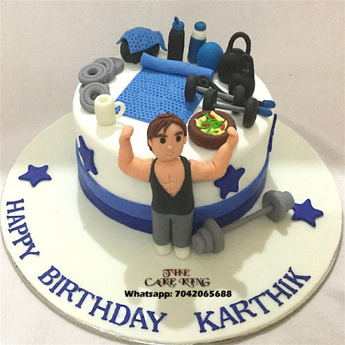 Health Gym Fondant Cake - The Cake King