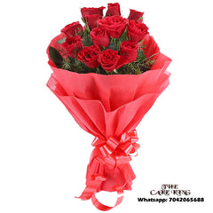 12 Pieces Red Roses Bookey - The Cake King