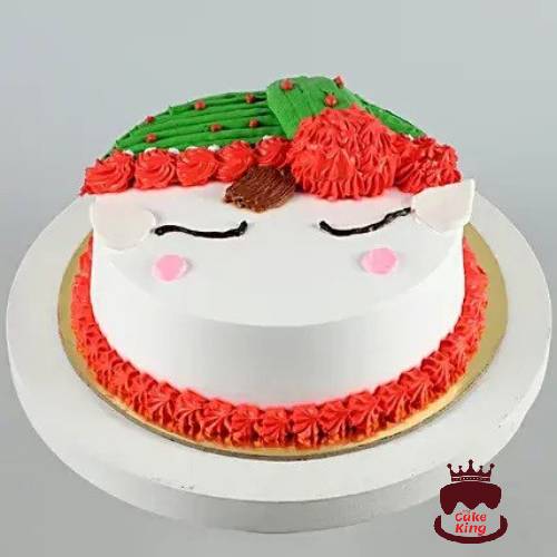 Santa Design Pineapple Cake - The Cake King