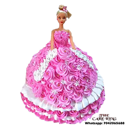 Pink Barbie Doll Cake Online Delivery In Noida The Cake King
