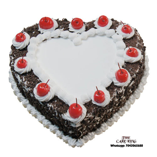 Black Forest Heart Shape Cake - The Cake King