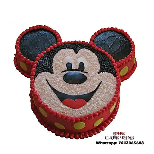 BuySend Mickey Mouse Blackforest Cake Half kg Online Winniin  Winniin